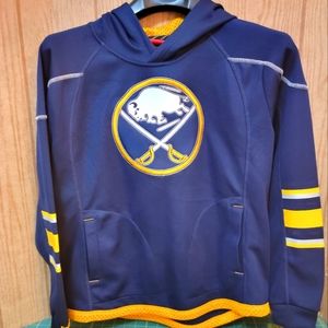 Boys Large (14/15) Reebok Buffalo Sabres Jersey Style Hoodie Heavy Duty NWT